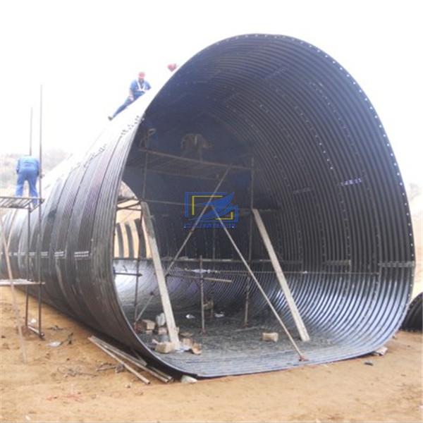 1200g/m2 galvanized corrugated steel culvert pipe